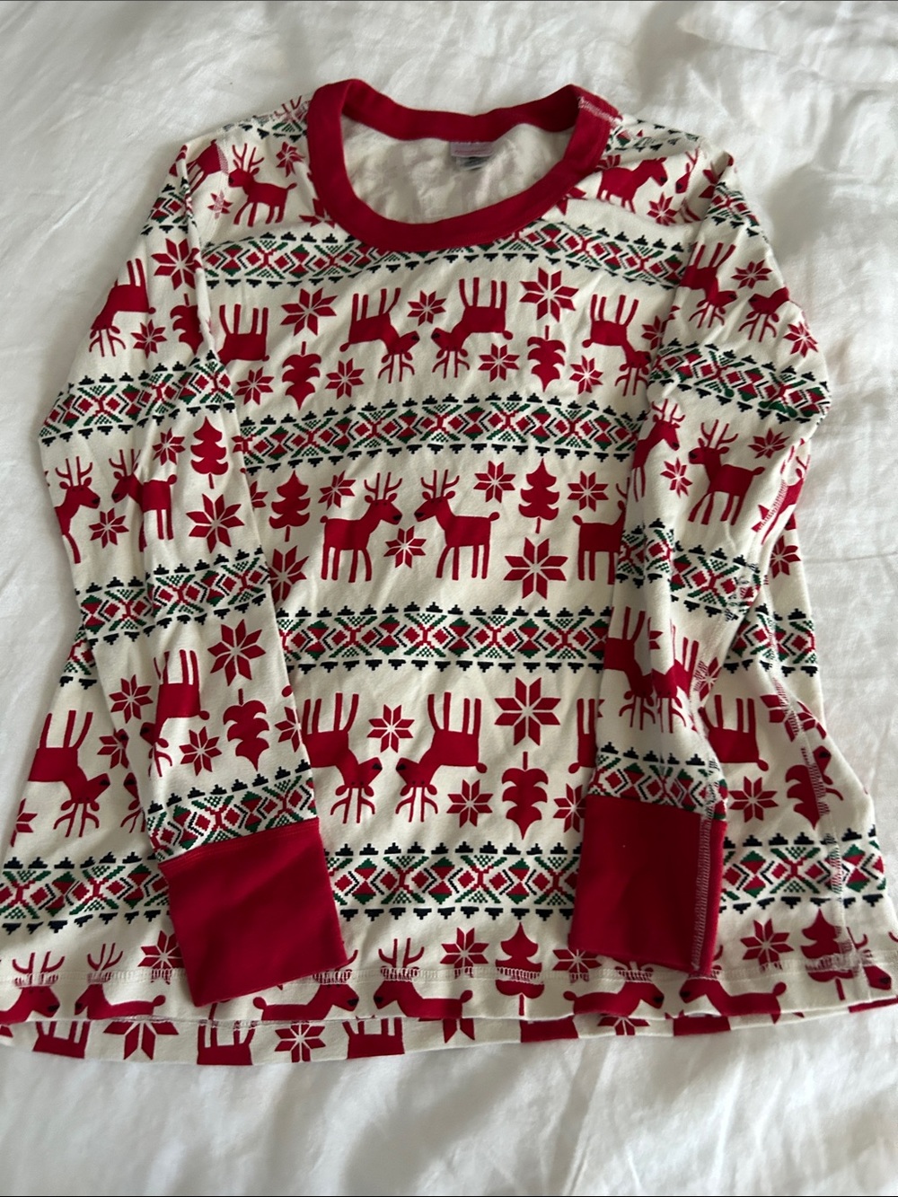 Parent’s Hanna Andersson Red Reindeer Holiday Long Sleeve Top